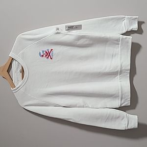 soulcycle White Crewneck Sweatshirt with Aspen Skull Logo